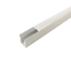 Profile Aluminium 1m pour Ruban LED avec Cache Blanc Opaque - SILAMP