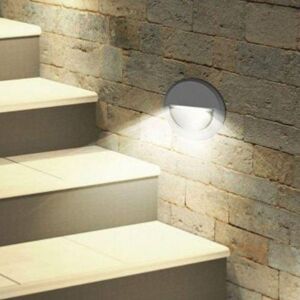 Balise LED Saillie 3W 220V 120° Rond Blanc pour Escalier - Blanc Neutre 4000K - 5500K - SILAMP