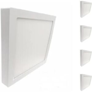 Plafonnier LED 24W 220V Carre (Pack de 5) - Blanc Chaud 2300K - 3500K - SILAMP