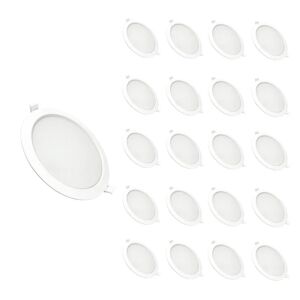 Spot LED Encastrable Rond BLANC 24W Ø225mm (Pack de 20) - Blanc Neutre 4000K - 5500K - SILAMP