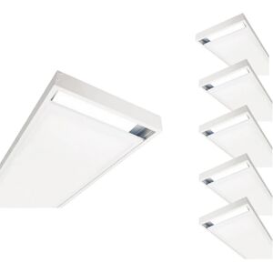 Kit Saillie BLANC pour Panneau LED 120x30 Slim (Pack de 6) - SILAMP