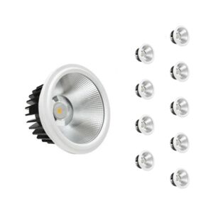 Ampoule LED 20W AR111 COB Rond (Pack de 10) - Blanc Neutre 4000K - 5500K - SILAMP