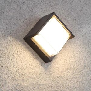 Applique Murale LED 15W Noire Carree IP65 avec cache - Blanc Chaud 2300K - 3500K - SILAMP