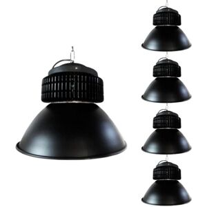 Cloche LED Industrielle 100W 120° NOIR (Pack de 5) - Blanc Neutre 4000K - 5500K - SILAMP