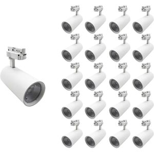 Spot LED sur Rail 30W 60° Monophasé BLANC (Pack de 20) - Blanc Chaud 2300K - 3500K - SILAMP