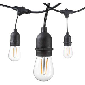 Guirlande Guinguette LED 15M IP65 pour 15 Ampoules E27 Suspendues (non fournies) - SILAMP