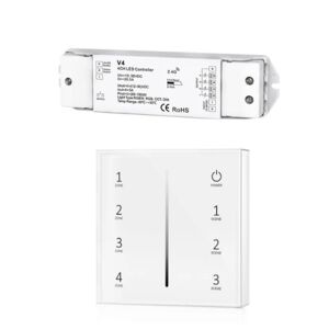 Kit Variateur Tactile Monochrome Sans Fil 4 Zones et Dimmer RF - SILAMP