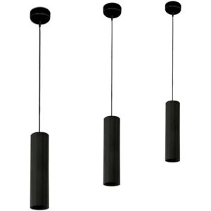 Luminaire Suspendu GU10 IP20 30cm NOIR (Pack de 3) - SILAMP