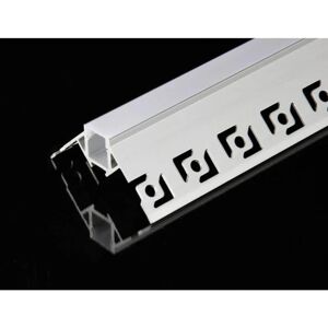 Profilé Aluminium encastré angulaire 1m pour Ruban LED Couvercle Blanc Opaque - SILAMP - Publicité
