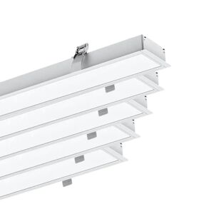 Réglette Encastrable LED 120cm 35W Blanc (Lot de 5) - Blanc Neutre 4000K - 5500K - SILAMP