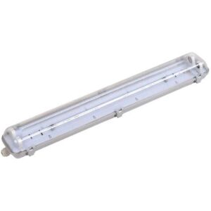 Reglette etanche double pour tube LED T8 120cm IP65 (boitier vide) - SILAMP