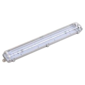 Reglette etanche double pour tube LED T8 60cm IP65 (boitier vide) - SILAMP