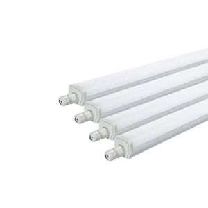 Reglette LED etanche 120cm 36W IP65 Interconnectable (Pack de 4) - Blanc Froid 6000K - 8000K - SILAMP