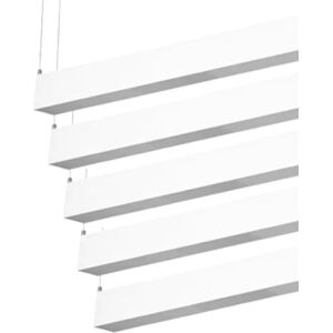 Réglette Suspendue LED Large 120cm 35W Blanc (Lot de 5) - Blanc Froid 6000K - 8000K - SILAMP