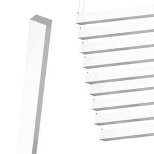 Réglette Suspendue LED Large 120cm 35W Blanc (Pack de 10) - Blanc Neutre 4000K - 5500K - SILAMP