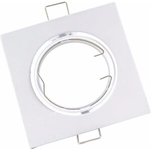 Support Spot Encastrable GU10 LED Orientable Carré BLANC - SILAMP