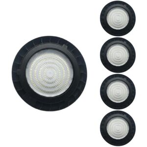 Suspension Industrielle LED HighBay UFO 150W IP65 90° (Pack de 5) - Blanc Neutre 4000K - 5500K - SILAMP