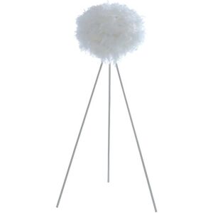 OZAIA Lampadaire trepied en plumes NUAGE D 54 x H 150 cm Blanc