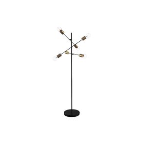 OZAIA Lampadaire 6 ampoules style industriel KLEPTON - Métal - H. 146,5 cm - Noir et Or