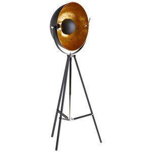 OZAIA Lampadaire cinéma industriel MOVIE - H. 166 cm - Bicolore intérieur doré extérieur noir