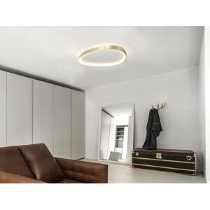 OZAIA Plafonnier design LED a intensite variable Aluminium et metal L 65 Dore GRANBY