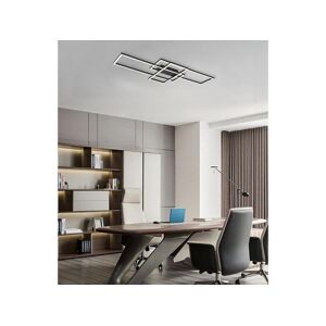 OZAIA Plafonnier design LED en aluminium et métal - L. 104 x P. 42 cm - Noir - HARLOW