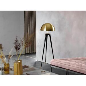 OZAIA Lampadaire trepied en metal H 165 cm Noir et dore BATLEY