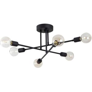 Vente-unique.com Plafonnier en metal - 3 bras - L. 64 cm x H. 30 cm - Noir - FLOWERA