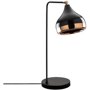 OZAIA Lampe à poser orientable en métal YILDO - D. 17 x H. 52 cm - Noir et cuivré