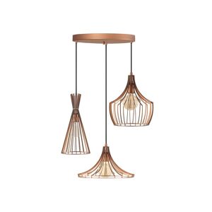 OZAIA Suspension en métal cuivré - 3 abat-jours - L. 55 cm - MEZOPOTAMYA