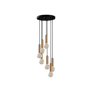 OZAIA Suspension style vintage à hauteur réglable - métal - H. 40-136 cm - Doré - JOSETTE