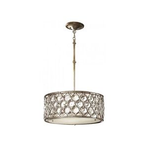 GENERIQUE Suspenion Lucia, argent bruni et cristal, 42 cm, 2 ampoules - Publicité