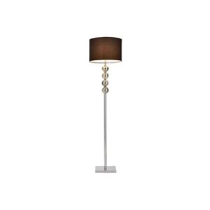 Premium XL [lux.pro] Lampadaire Lampe à Pied Métal Poli Tissu Chrome Noir 155 cm - Publicité