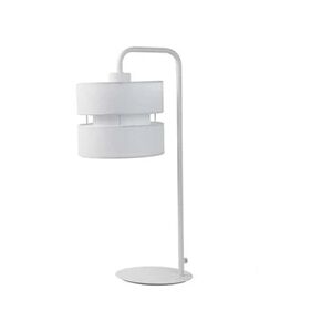 WOFI Lampe de table BELLE 40 W Blanc Tissu - Publicité