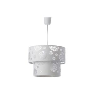 Unimasa Lustre floral en polyester blanc - Hauteur 23 cm - Diamètre 30 cm - Publicité