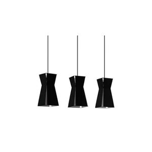 EGLO suspension valecrosia à 3 ampoules - suspension industrielle moderne en acier noir et blanc - lampe de salle à manger suspendue avec douille - Publicité