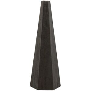 Non renseigné Pied de lampe octogonal en bois noir Jaya H 70 cm - Publicité