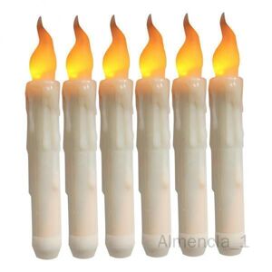 Almencla 10 Bougies Chauffe-plat LED Sans Flamme, Alimentées Par , Fausses Bougies, Veilleuse Blanche - Publicité
