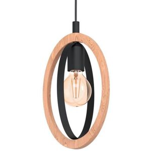 Eglo Suspension Basildon En Bois/Acier, À 1 Lampe - Publicité