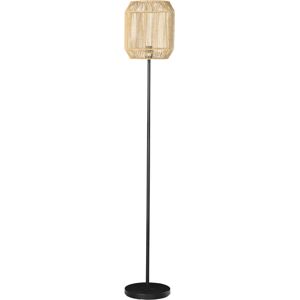 HOMCOM Lampadaire sur pied salon abat-jour en corde de papier design naturel base E27 Max. 40W - Ø 26 x 158H cm