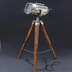 ROYAL HANDICRAFT Lampe de projecteur sur trépied en bois pour studio - Publicité