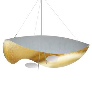 Catellani & Smith Lederam Manta Suspension LED, blanc/doré/blanc-doré - ø100 cm