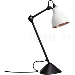 DCW Lampe Gras No 205 Lampe de table noire, blanc/cuivre