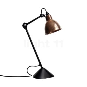 DCW Lampe Gras No 205 Lampe de table noire, cuivre brut