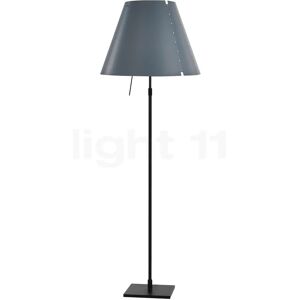 Luceplan Costanza Lampadaire, abat-jour gris béton/châssis noir - télescope - avec variateur - ø40 cm - Publicité