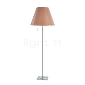 Luceplan Costanza Lampadaire, abat-jour nougat/châssis aluminium - télescope - avec variateur - ø40 cm