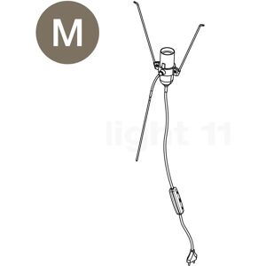 Luceplan Fassung für Costanza Tavolo/Terra Teleskop mit Touchdimmer - Ersatzteil, douille avec variateur et câble, noir