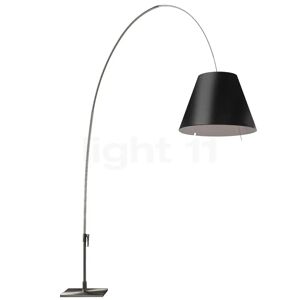 Luceplan Lady Costanza Lampadaire arc, abat-jour noir/châssis aluminium - avec variateur