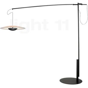 Marset Ginger Lampadaire arc LED, chêne/blanc - ø42 cm