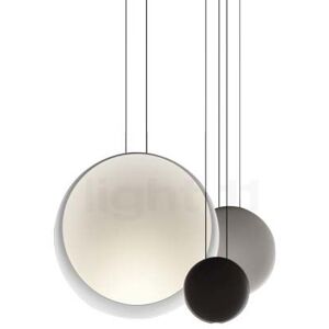 Vibia Cosmos 2511 Suspension LED 3 foyers, gris clair/blanc/marron foncé